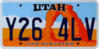 UT license plate Y264LV