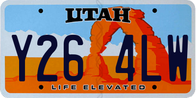 UT license plate Y264LW