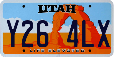 UT license plate Y264LX