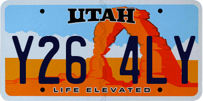UT license plate Y264LY