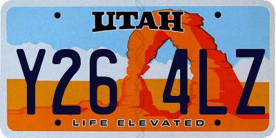 UT license plate Y264LZ