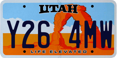 UT license plate Y264MW