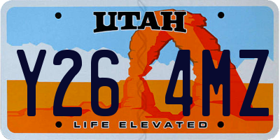 UT license plate Y264MZ