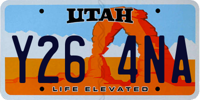UT license plate Y264NA