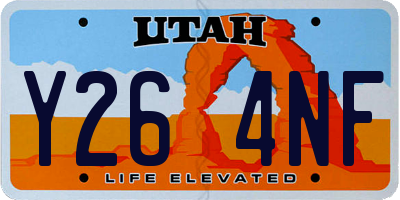 UT license plate Y264NF