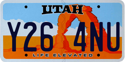 UT license plate Y264NU
