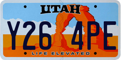 UT license plate Y264PE