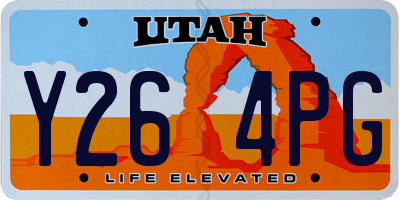 UT license plate Y264PG