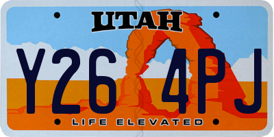 UT license plate Y264PJ