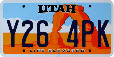 UT license plate Y264PK