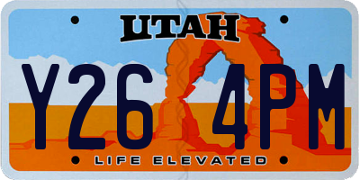 UT license plate Y264PM