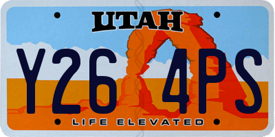 UT license plate Y264PS