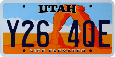 UT license plate Y264QE