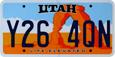 UT license plate Y264QN