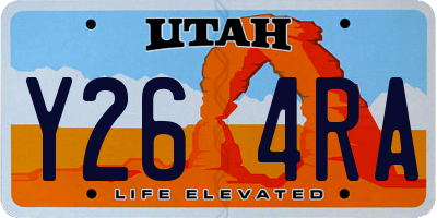 UT license plate Y264RA