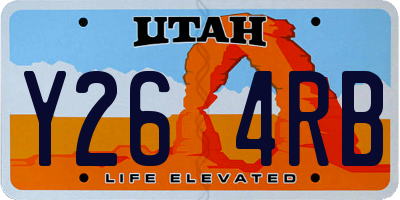 UT license plate Y264RB