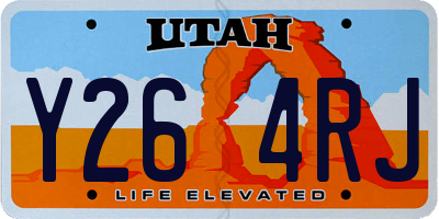 UT license plate Y264RJ
