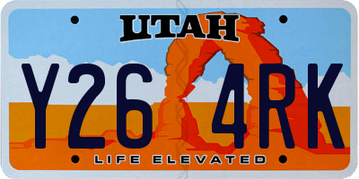 UT license plate Y264RK
