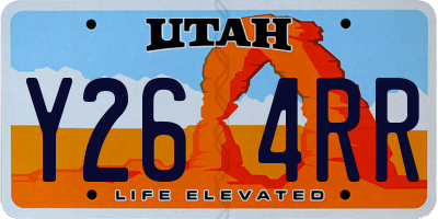 UT license plate Y264RR