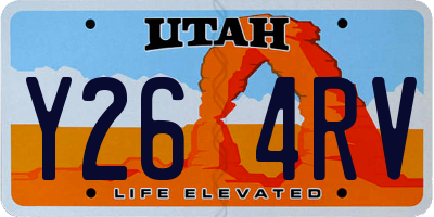 UT license plate Y264RV