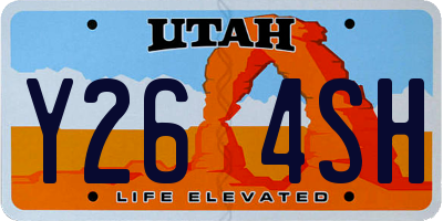 UT license plate Y264SH