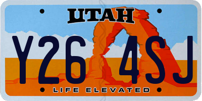UT license plate Y264SJ