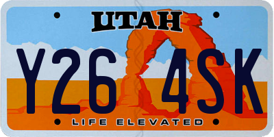 UT license plate Y264SK