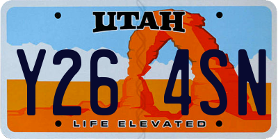 UT license plate Y264SN