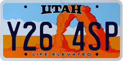 UT license plate Y264SP