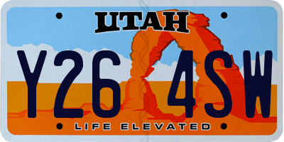 UT license plate Y264SW
