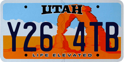 UT license plate Y264TB