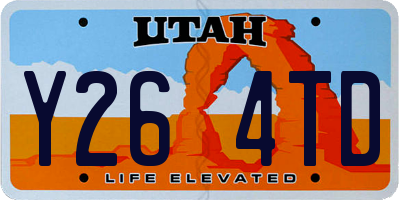 UT license plate Y264TD