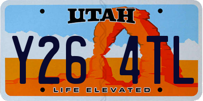 UT license plate Y264TL