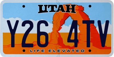 UT license plate Y264TV