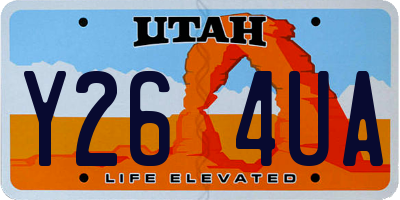UT license plate Y264UA