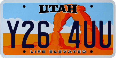 UT license plate Y264UU