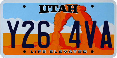 UT license plate Y264VA