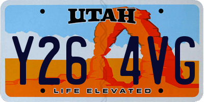 UT license plate Y264VG