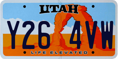 UT license plate Y264VW