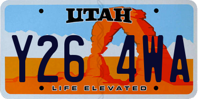 UT license plate Y264WA