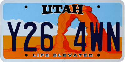 UT license plate Y264WN
