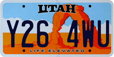 UT license plate Y264WU
