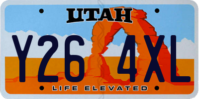UT license plate Y264XL