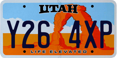 UT license plate Y264XP