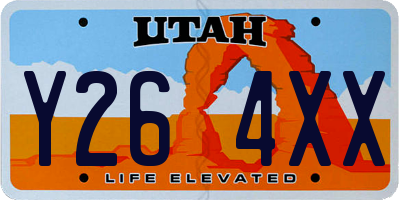 UT license plate Y264XX