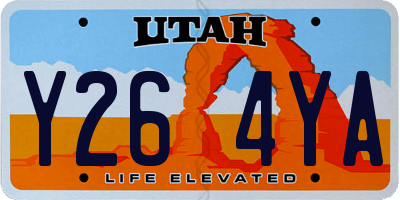 UT license plate Y264YA