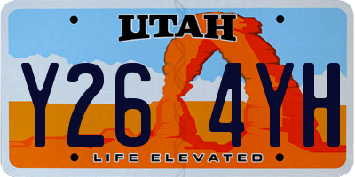 UT license plate Y264YH