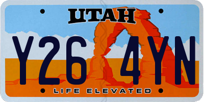 UT license plate Y264YN