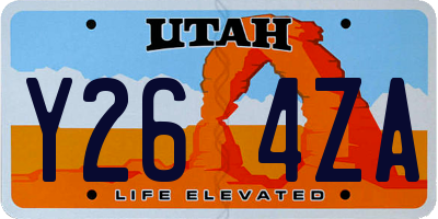 UT license plate Y264ZA