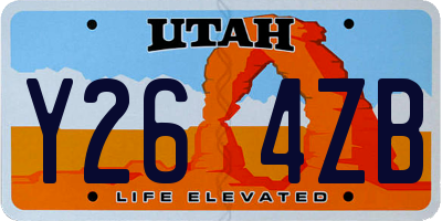 UT license plate Y264ZB